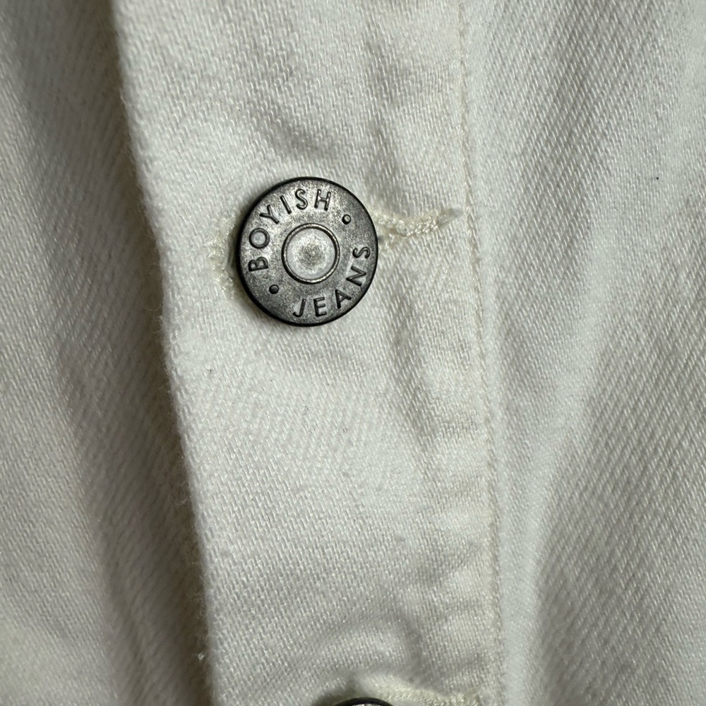 Boyish Cream Button-Up Belted Jumpsuit Size M. - Picture 9 of 14